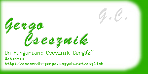 gergo csesznik business card